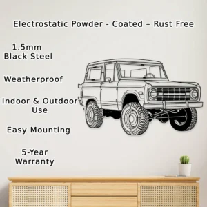 Ford Bronco Ranger Metal Art, Rugged Off-Road Decor, Vintage 4x4 Sign, Adventure Seeker Gift