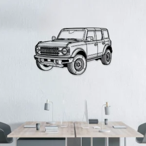 Ford Bronco Wall Decor, Rugged Off-Road Silhouette, Automotive Garage Art, SUV Enthusiast Gift