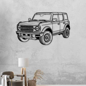 Ford Bronco Wall Decor, Rugged Off-Road Silhouette, Automotive Garage Art, SUV Enthusiast Gift