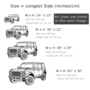 Ford Bronco Wall Decor, Rugged Off-Road Silhouette, Automotive Garage Art, SUV Enthusiast Gift