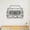 Black metal Ford F150 truck front silhouette wall art