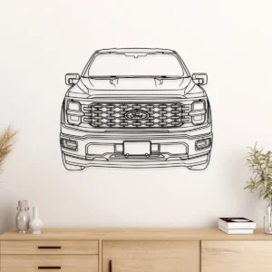Ford F150 Metal Wall Art, Iconic Truck Silhouette, Garage Decor Sign, Pickup Owner Gift