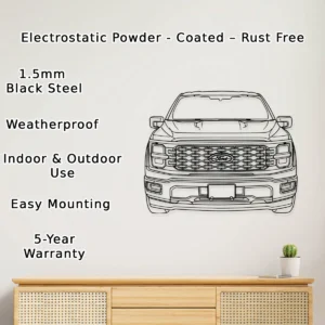 Ford F150 Metal Wall Art, Iconic Truck Silhouette, Garage Decor Sign, Pickup Owner Gift