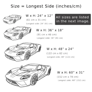 Ford GT Metal Wall Art, Modern Supercar Silhouette, Automotive Garage Decor, Racing Fan Gift