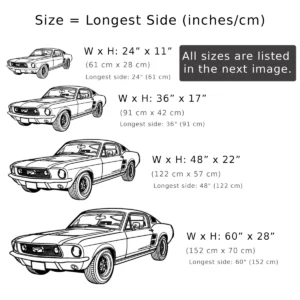 Ford Mustang 1967 Fastback Metal Wall Art, Classic Muscle Car Decor, Garage Man Cave Sign, Car Lover Gift