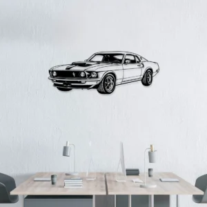 Ford Mustang 1969 Boss 429 Metal Art, Iconic American Muscle Car Decor, Retro Garage Sign, Classic Car Lover Gift