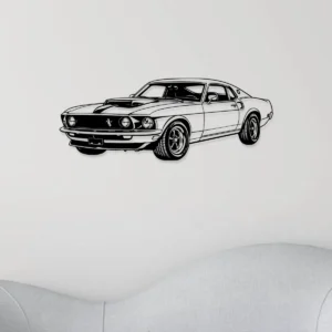 Ford Mustang 1969 Boss 429 Metal Art, Iconic American Muscle Car Decor, Retro Garage Sign, Classic Car Lover Gift