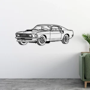 Ford Mustang 1969 Boss 429 Metal Sign, Legendary American Muscle, Vintage Car Art, Enthusiast Decor