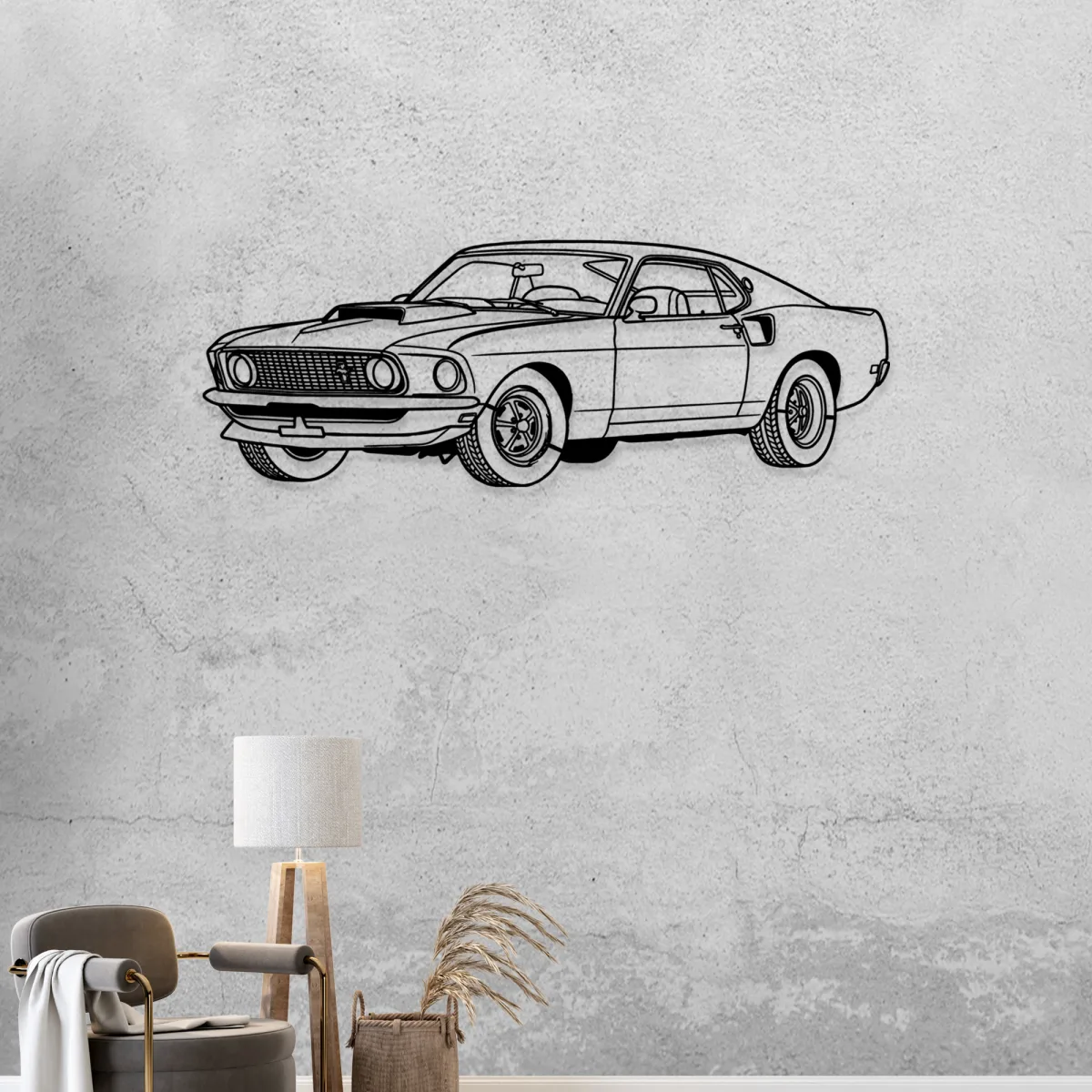 Automotive metal sign featuring the legendary Boss 429