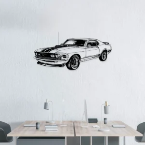 Ford Mustang 1970 Mach Metal Art, Classic American Muscle Decor, Vintage Garage Sign, Car Enthusiast Gift
