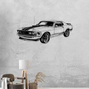 Ford Mustang 1970 Mach Metal Art, Classic American Muscle Decor, Vintage Garage Sign, Car Enthusiast Gift