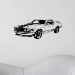 Ford Mustang 1970 Mach Metal Art, Classic American Muscle Decor, Vintage Garage Sign, Car Enthusiast Gift