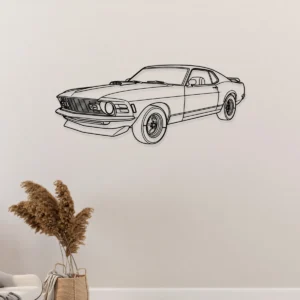 Ford Mustang 1970 Mach Metal Art, Vintage Muscle Car Decor, Garage Wall Sign, Classic Car Gift