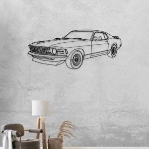 Ford Mustang 1970 Mach Metal Art, Vintage Muscle Car Decor, Garage Wall Sign, Classic Car Gift