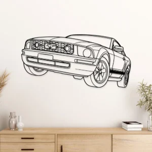 Ford Mustang 4.0i Metal Art, American Muscle Car Decor, Modern Garage Sign, Car Lover Gift