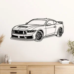 Ford Mustang Dark Horse Metal Art, Aggressive Muscle Car Decor, Modern Garage Sign, Performance Enthusiast Gift