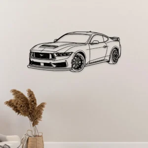 Ford Mustang Dark Horse Metal Art, Aggressive Muscle Car Decor, Modern Garage Sign, Performance Enthusiast Gift