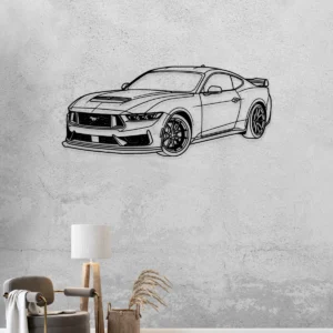 Ford Mustang Dark Horse Metal Art, Aggressive Muscle Car Decor, Modern Garage Sign, Performance Enthusiast Gift