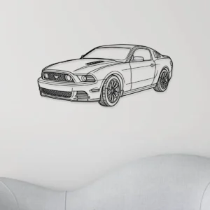 Ford Mustang GT Coupe Metal Art, Legendary Pony Car Decor, Garage Wall Sign, Muscle Car Gift