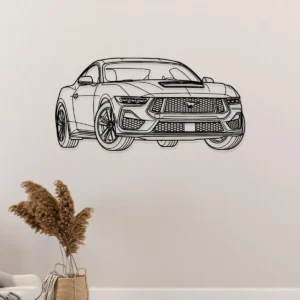 Ford Mustang GT Metal Wall Art, Modern Muscle Car Decor, Garage Man Cave Sign, Auto Enthusiast Gift