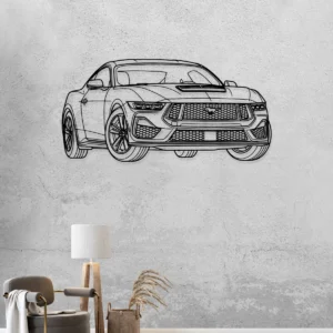 Ford Mustang GT Metal Wall Art, Modern Muscle Car Decor, Garage Man Cave Sign, Auto Enthusiast Gift