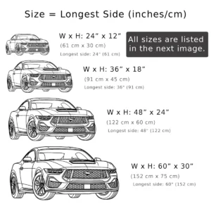 Ford Mustang GT Metal Wall Art, Modern Muscle Car Decor, Garage Man Cave Sign, Auto Enthusiast Gift