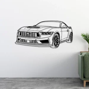 Ford Mustang Metal Wall Art, Iconic Car Silhouette, Garage Man Cave Decor, Auto Enthusiast Gift