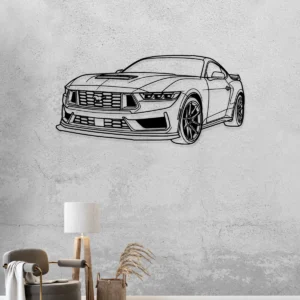 Ford Mustang Metal Wall Art, Iconic Car Silhouette, Garage Man Cave Decor, Auto Enthusiast Gift
