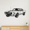 Black metal Ford Mustang Shelby GT500 1967 wall art.