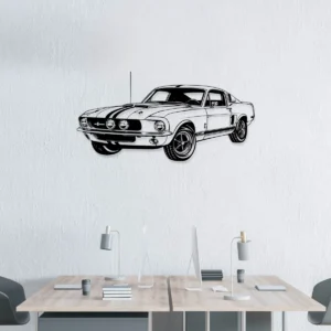 Ford Mustang Shelby GT500 Metal Art, 1967 Classic Car Decor, Iconic Muscle Sign, Automotive Enthusiast Gift