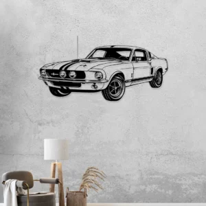 Ford Mustang Shelby GT500 Metal Art, 1967 Classic Car Decor, Iconic Muscle Sign, Automotive Enthusiast Gift