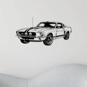 Ford Mustang Shelby GT500 Metal Art, 1967 Classic Car Decor, Iconic Muscle Sign, Automotive Enthusiast Gift