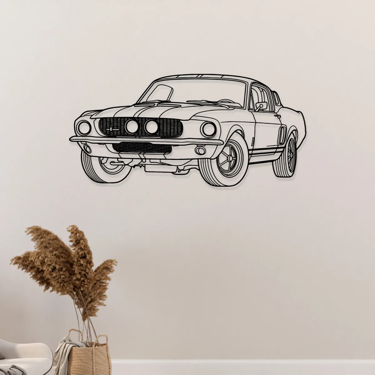 Automotive themed metal wall hanging for garage or man cave