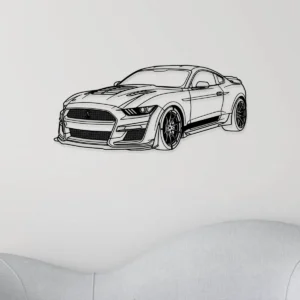 Ford Mustang Shelby GT500KR Metal Art, Legendary Muscle Car Decor, Garage Wall Sign, Enthusiast Gift