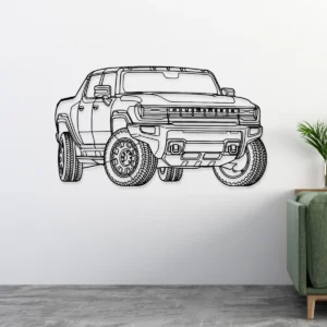 GMC Hummer EV Metal Art, Electric Truck Silhouette, Off-Road Garage Decor, Adventure Lover Gift