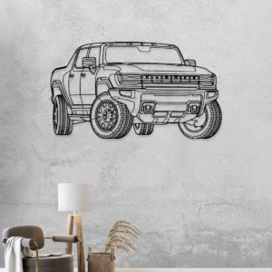 GMC Hummer EV Metal Art, Electric Truck Silhouette, Off-Road Garage Decor, Adventure Lover Gift