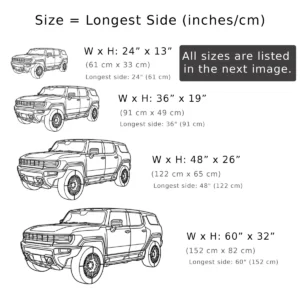 GMC Hummer EV Metal Wall Art, Electric SUV Silhouette, Garage Decor Sign, Off-Road Enthusiast Gift