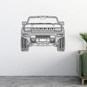 GMC Hummer EV Metal Wall Art, Electric Truck Silhouette, Modern Garage Decor, Off-Road Fan Gift
