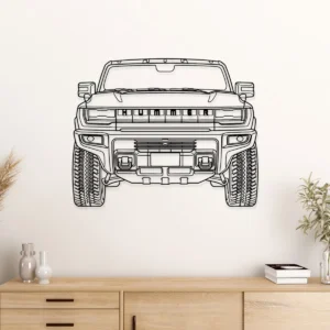 GMC Hummer EV Metal Wall Art, Electric Truck Silhouette, Modern Garage Decor, Off-Road Fan Gift