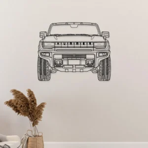 GMC Hummer EV Metal Wall Art, Electric Truck Silhouette, Modern Garage Decor, Off-Road Fan Gift