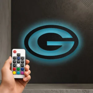 Green Bay Packers Metal Logo Art, Bold NFL Display, LED Game Room Decor, Ultimate Fan Gift