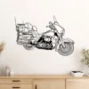 Black metal Harley Davidson touring motorcycle wall art.
