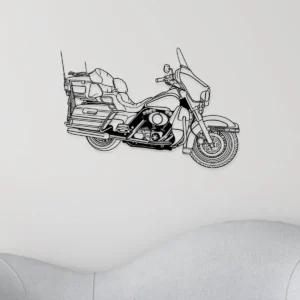 Harley Davidson Touring Metal Art, Grand American Motorcycle Decor, Open Road Sign, Rider Gift