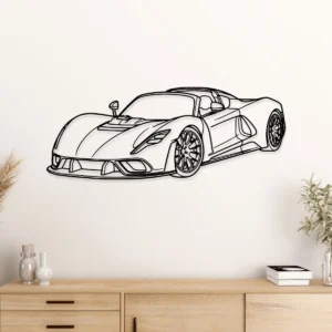 Hennessey Venom F5 Metal Wall Art, Hypercar Silhouette Decor, Garage Man Cave Sign, Speed Enthusiast Gift