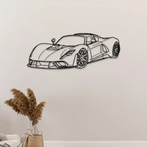 Hennessey Venom F5 Metal Wall Art, Hypercar Silhouette Decor, Garage Man Cave Sign, Speed Enthusiast Gift