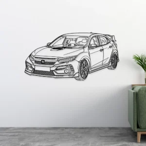 Honda Civic Type R Metal Wall Art, Iconic Hot Hatch Art, JDM Garage Decor, Performance Car Gift