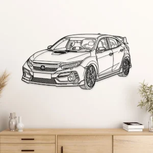 Honda Civic Type R Metal Wall Art, Iconic Hot Hatch Art, JDM Garage Decor, Performance Car Gift