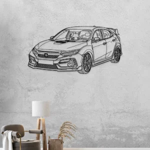Honda Civic Type R Metal Wall Art, Iconic Hot Hatch Art, JDM Garage Decor, Performance Car Gift