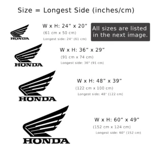 Honda Metal Logo, Iconic Wing Art, RGB LED Garage Decor, Motorcycle Enthusiast Gift
