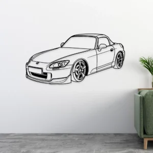 Honda S2000 Metal Wall Art, Iconic Roadster Silhouette, JDM Garage Decor, Car Guy Gift